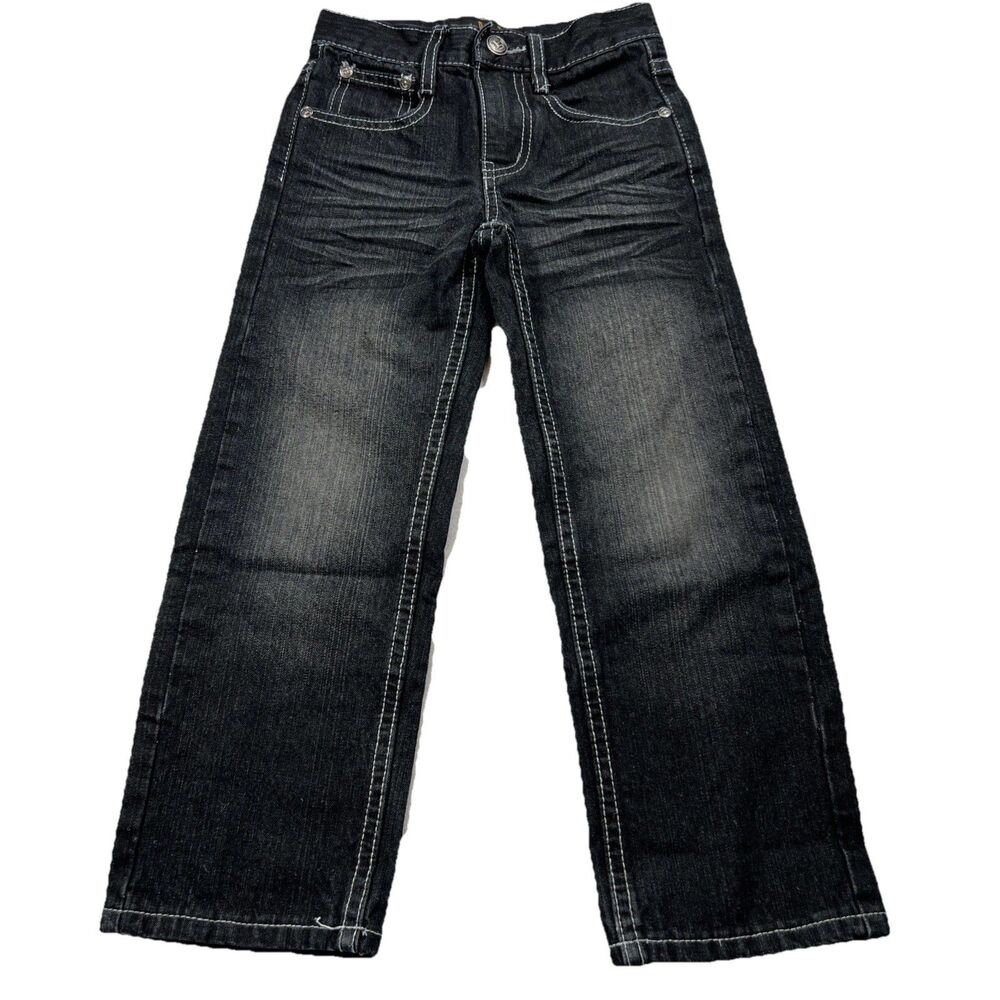 Jean Station Jeans Boys Size 5 Blue Denim 18”  Inseam Vintage Y2K Classic